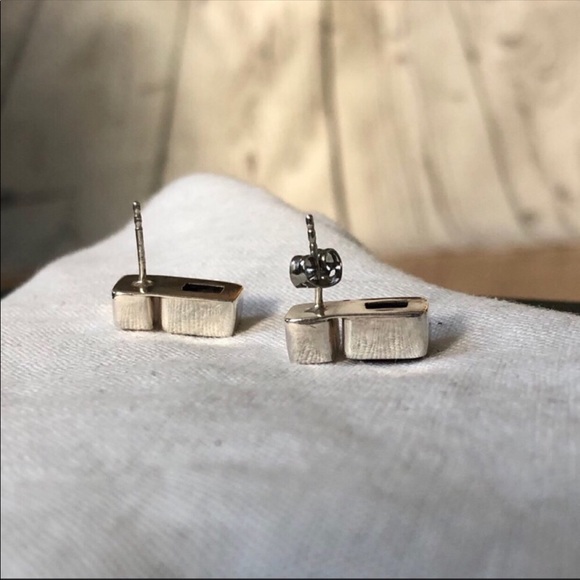 Vintage Custom Garnet Citrine Earrings - Picture 7 of 8